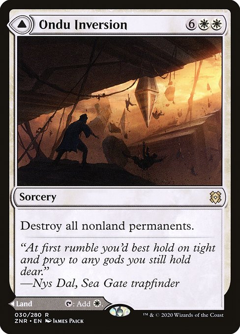 【Foil】【EN】Ondu Inversion // Ondu Skyruins [ZNR] 混R No.30