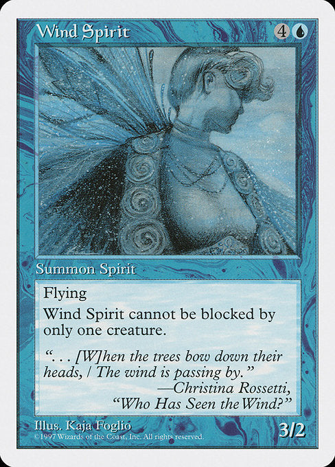 【EN】風の精/Wind Spirit [5ED] 青U No.136