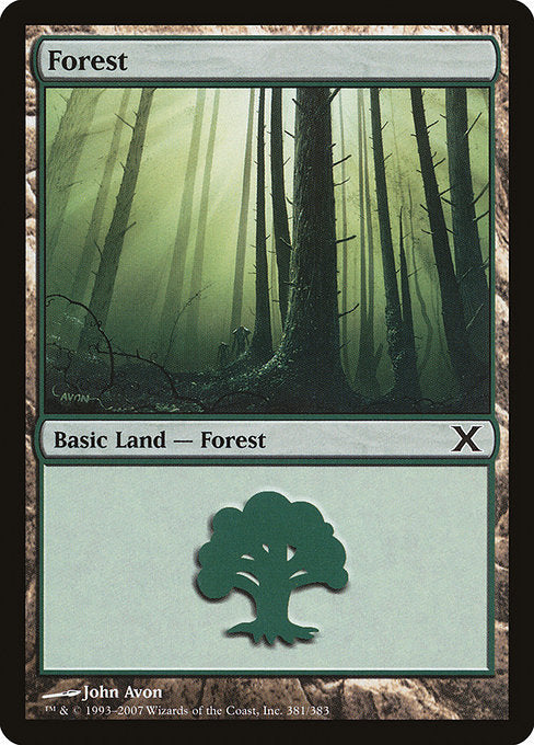 【Foil】【EN】森/Forest [10E] 無C No.381