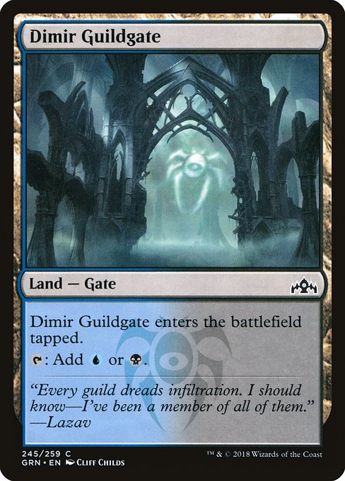 【Foil】【EN】ディミーアのギルド門/Dimir Guildgate [GRN] 無C No.245