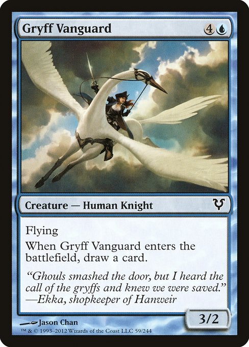 【Foil】【EN】グリフの先兵/Gryff Vanguard [AVR] 青C No.59