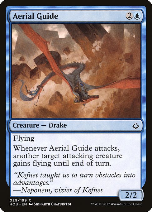 【Foil】【EN】空からの導き手/Aerial Guide [HOU] 青C No.29