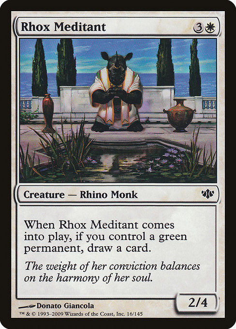 【EN】ロウクスの瞑黙者/Rhox Meditant [CON] 白C No.16