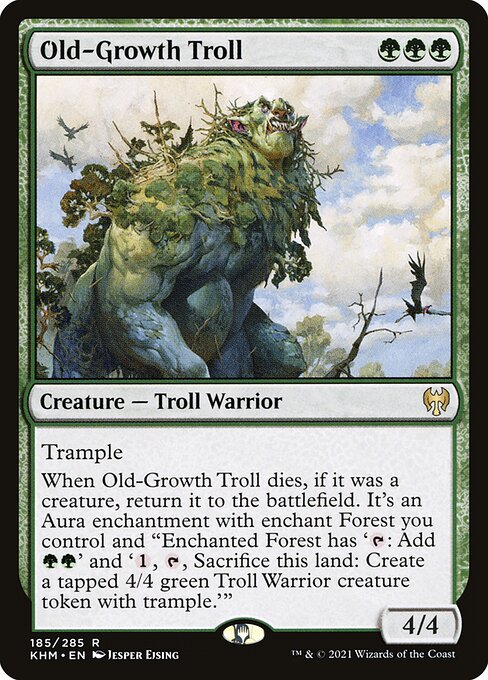 【Foil】【EN】老樹林のトロール/Old-Growth Troll [KHM] 緑R No.185