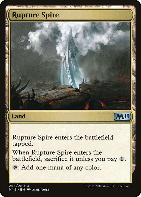 【Foil】【EN】断ち割る尖塔/Rupture Spire [M19] 無U No.255