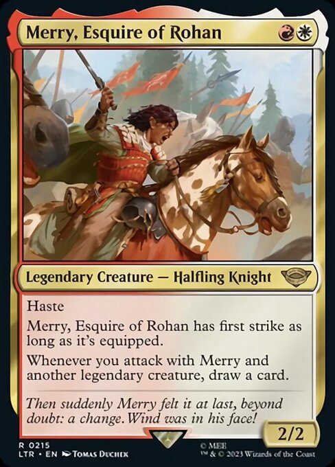 【EN】ローハン王家の小姓、メリー/Merry, Esquire of Rohan [LTR] 金R No.215