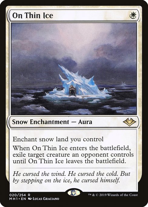 【Foil】【EN】薄氷の上/On Thin Ice [MH1] 白R No.20