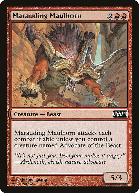 【Foil】【EN】無法の槌角/Marauding Maulhorn [M14] 赤C No.145