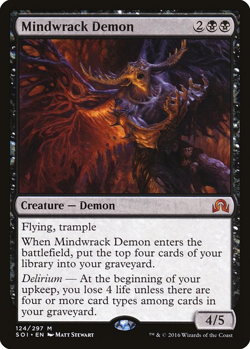 【Foil】【EN】精神壊しの悪魔/Mindwrack Demon [SOI] 黒M No.124