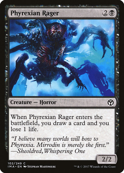 【EN】ファイレクシアの憤怒鬼/Phyrexian Rager [IMA] 黒C No.102