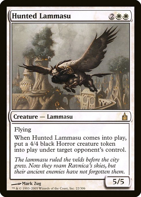 【Foil】【EN】狩り立てられたラマスー/Hunted Lammasu [RAV] 白R No.22
