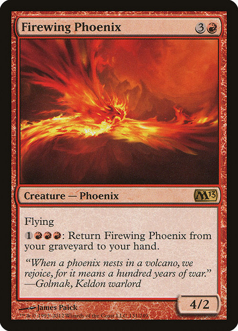 【Foil】【EN】火翼のフェニックス/Firewing Phoenix [M13] 赤R No.131