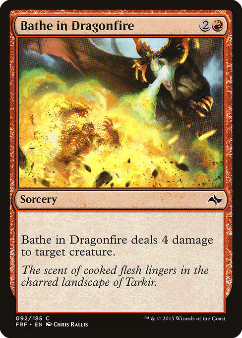 【Foil】【EN】龍火浴びせ/Bathe in Dragonfire [FRF] 赤C No.92