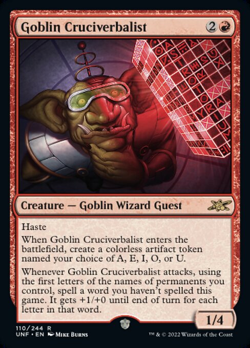 【EN】Goblin Cruciverbalist [UNF] 赤R No.110