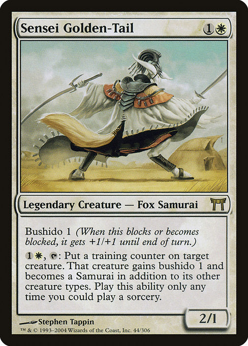 【Foil】【EN】金之尾師範/Sensei Golden-Tail [CHK] 白R No.44