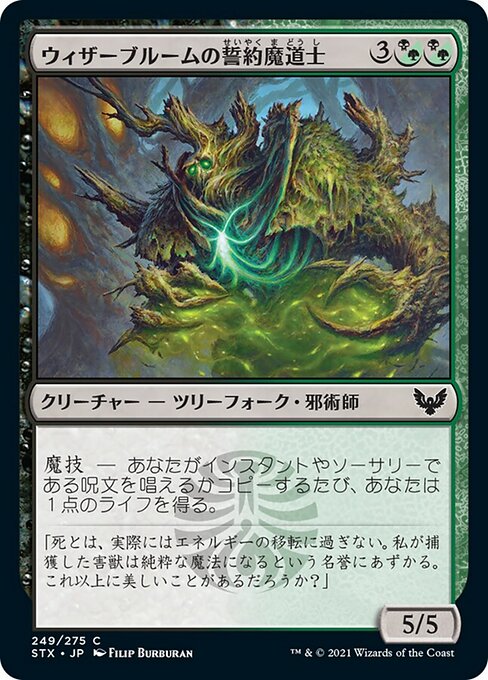 【Foil】【JP】ウィザーブルームの誓約魔道士/Witherbloom Pledgemage [STX] 混C No.249