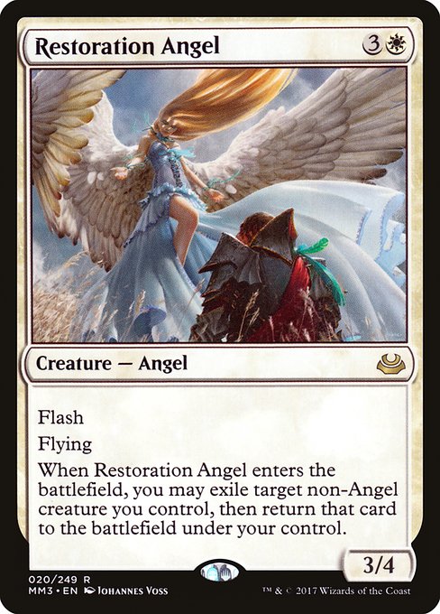 【Foil】【EN】修復の天使/Restoration Angel [MM3] 白R No.20