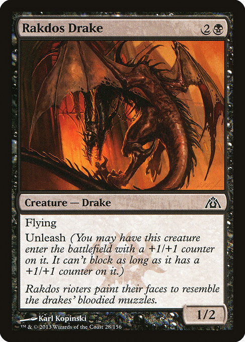 【Foil】【EN】ラクドスのドレイク/Rakdos Drake [DGM] 黒C No.28