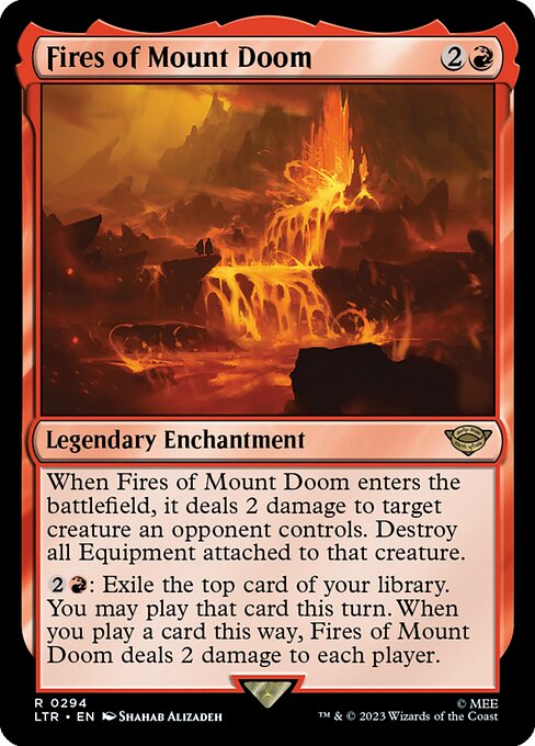 【Foil】【EN】滅びの山の火/Fires of Mount Doom [LTR] 赤R No.294