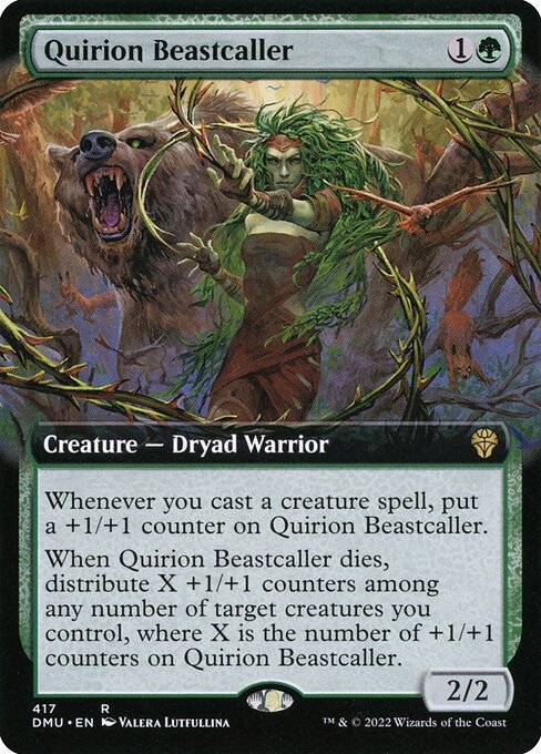 【EN】クウィリーオンの獣呼び/Quirion Beastcaller [DMU] 緑R No.417