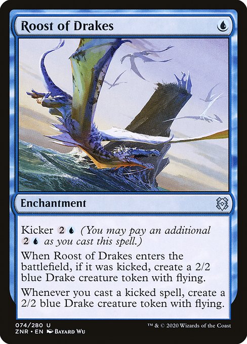 【Foil】【EN】ドレイクの休息地/Roost of Drakes [ZNR] 青U No.74