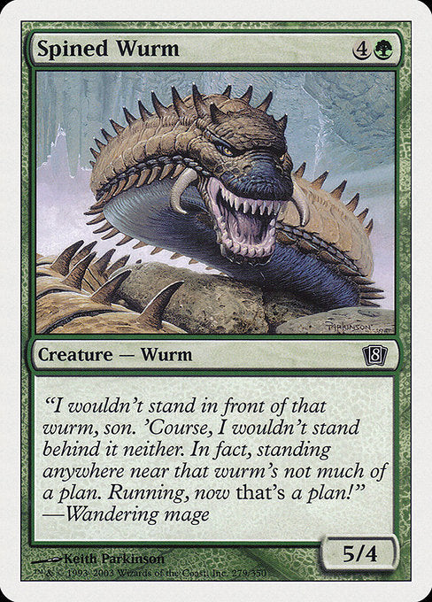 【EN】針刺ワーム/Spined Wurm [8ED] 緑C No.279