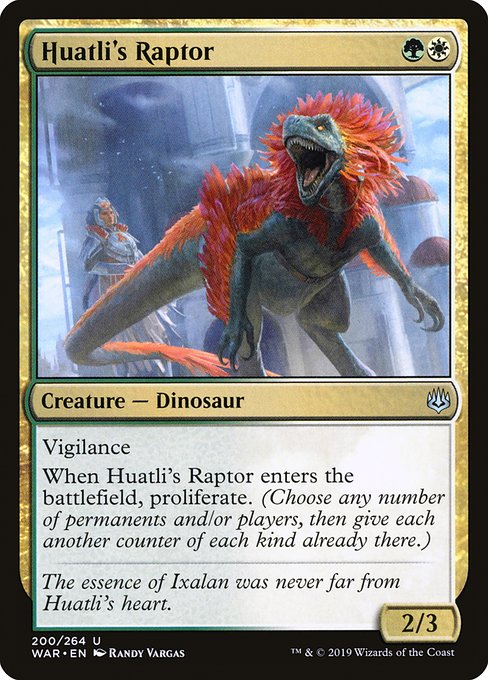 【EN】ファートリの猛竜/Huatli's Raptor [WAR] 金U No.200
