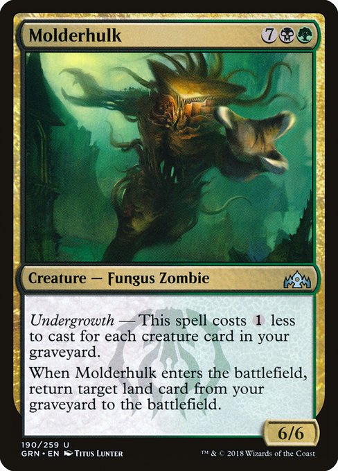 【Foil】【EN】腐れ巨人/Molderhulk [GRN] 金U No.190