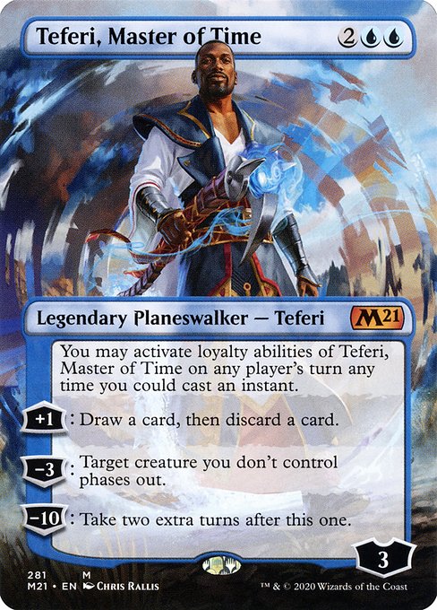 【Foil】【EN】時の支配者、テフェリー/Teferi, Master of Time [M21] 青M No.281