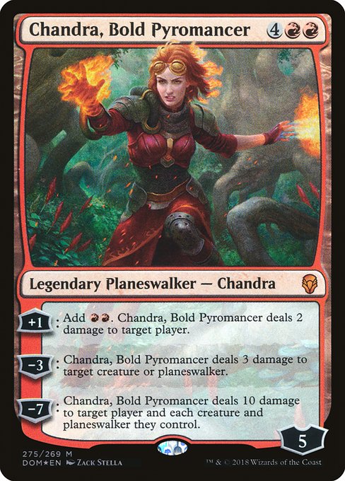 【EN】勇敢な紅蓮術師、チャンドラ/Chandra, Bold Pyromancer [DOM] 赤M No.275