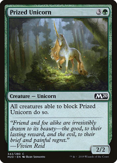 【EN】尊き一角獣/Prized Unicorn [M20] 緑C No.342