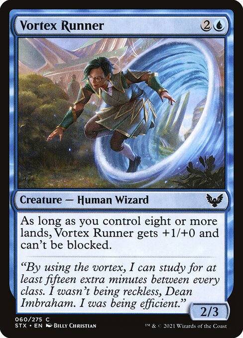 【Foil】【EN】渦の走者/Vortex Runner [STX] 青C No.60