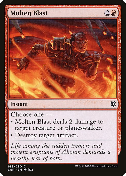 【Foil】【EN】溶鉄破/Molten Blast [ZNR] 赤C No.149