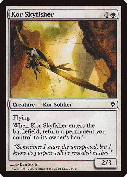 【Foil】【EN】コーの空漁師/Kor Skyfisher [ZEN] 白C No.23