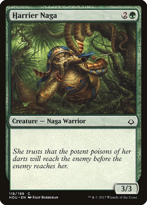 【Foil】【EN】侵略ナーガ/Harrier Naga [HOU] 緑C No.118