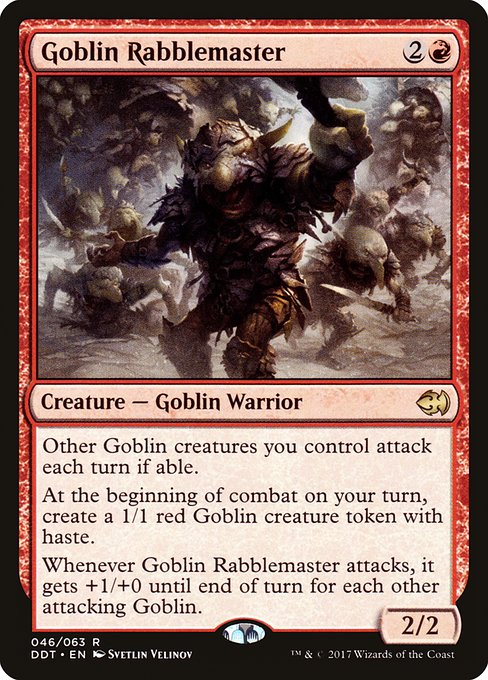 【EN】ゴブリンの熟練扇動者/Goblin Rabblemaster [DDT] 赤R No.46