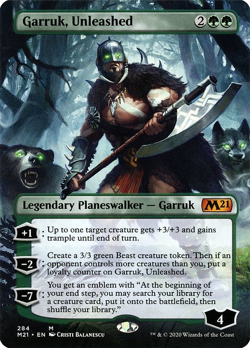 【Foil】【EN】解き放たれた者、ガラク/Garruk, Unleashed [M21] 緑M No.284