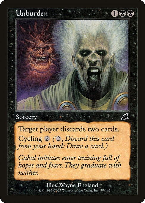 【Foil】【EN】荷降ろし/Unburden [SCG] 黒C No.77