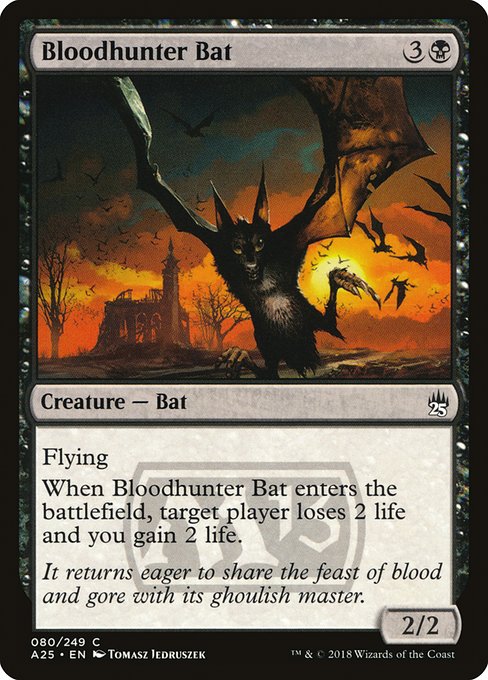 【Foil】【EN】血狩りコウモリ/Bloodhunter Bat [A25] 黒C No.80