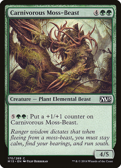 【Foil】【EN】人喰い苔野獣/Carnivorous Moss-Beast [M15] 緑C No.170