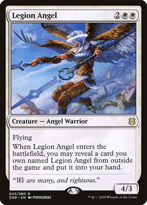 【Foil】【EN】軍団の天使/Legion Angel [ZNR] 白R No.23