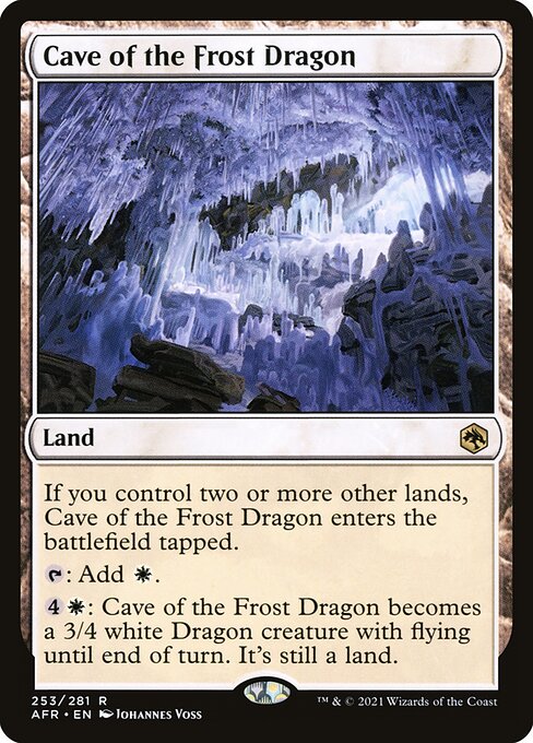 【Foil】【EN】フロスト・ドラゴンの洞窟/Cave of the Frost Dragon [AFR] 無R No.253