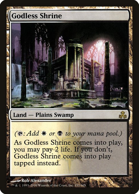 【Foil】【EN】神無き祭殿/Godless Shrine [GPT] 無R No.157