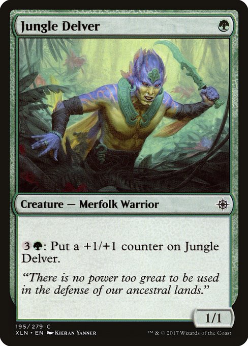 【Foil】【EN】ジャングルの探査者/Jungle Delver [XLN] 緑C No.195