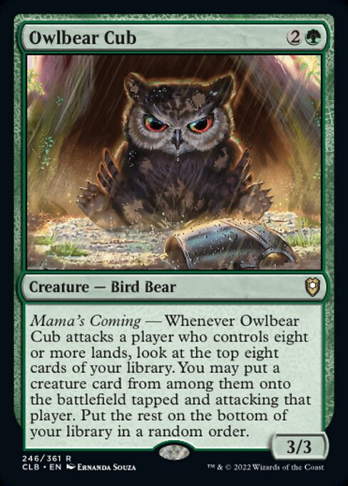【Foil】【EN】Owlbear Cub/Owlbear Cub [CLB] 緑R No.246