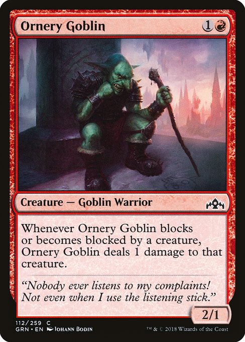 【Foil】【EN】気難しいゴブリン/Ornery Goblin [GRN] 赤C No.112