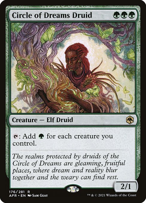 【Foil】【EN】夢の円環のドルイド/Circle of Dreams Druid [AFR] 緑R No.176