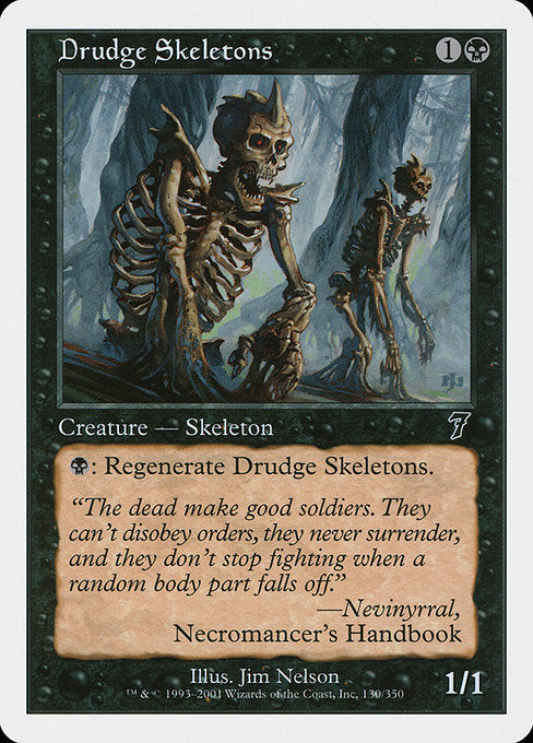 【EN】蠢く骸骨/Drudge Skeletons [7ED] 黒C No.130