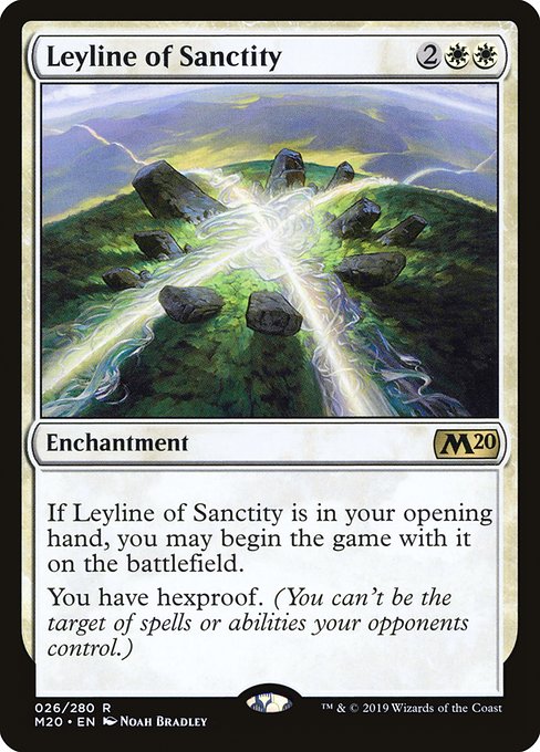 【Foil】【EN】神聖の力線/Leyline of Sanctity [M20] 白R No.26