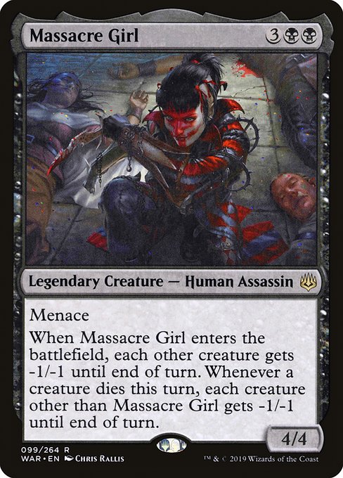 【Foil】【EN】虐殺少女/Massacre Girl [WAR] 黒R No.99